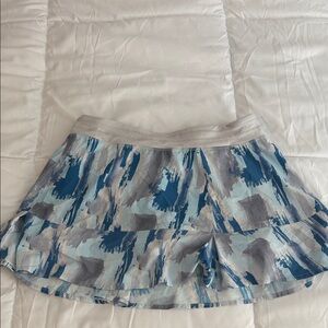 Abstract Blue and Gray Women's Skort